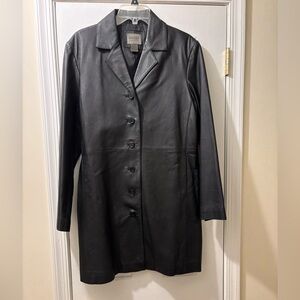 Uniform John Paul Richard 100% Leather Women's Black Long Jacket